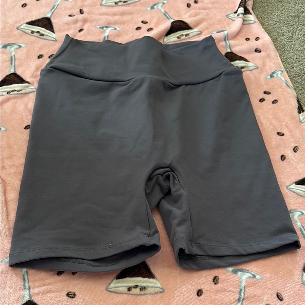 Booty By Brabants Gray Bike Shorts with Elastic Waistband